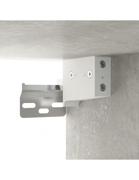 Mobile TV a Parete Grigio Cemento 80x30x41 cm
