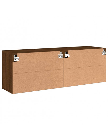 Mobili TV a Parete 2pz Rovere Marrone 60x30x41 cm