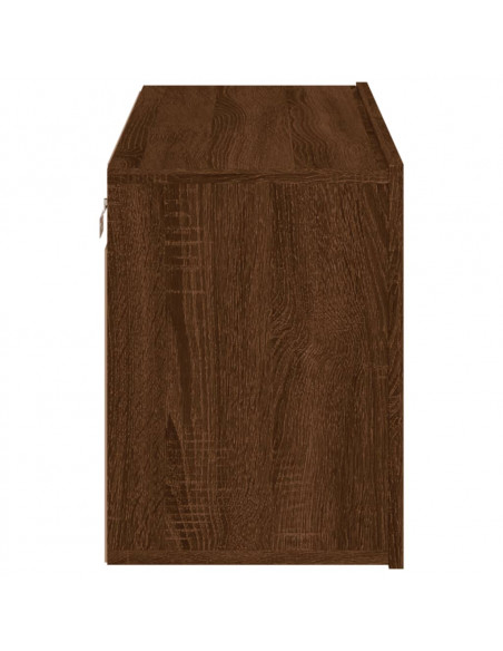 Mobile TV a Parete Rovere Marrone 80x30x41 cm
