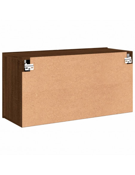 Mobile TV a Parete Rovere Marrone 80x30x41 cm