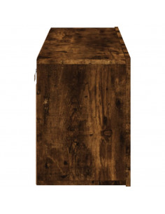 Mobile TV a Parete Rovere Fumo 100x30x41 cm 2