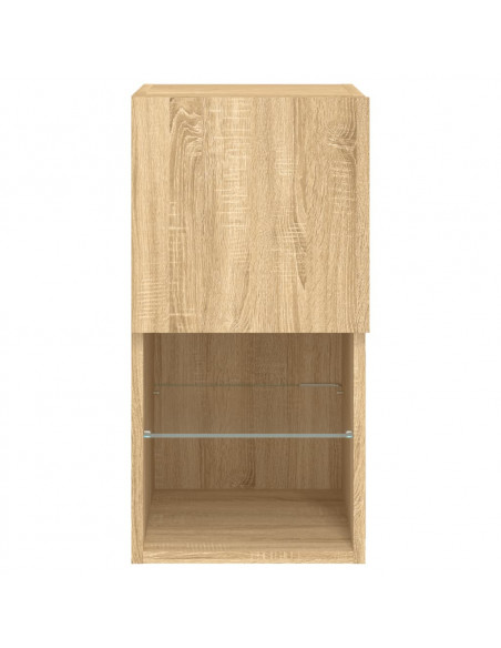Mobile TV con Luci LED Rovere Sonoma 30,5x30x60 cm