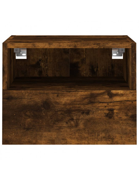 Mobili TV a Muro 2 pz Rovere Fumo 40x30x30 cm Legno Multistrato