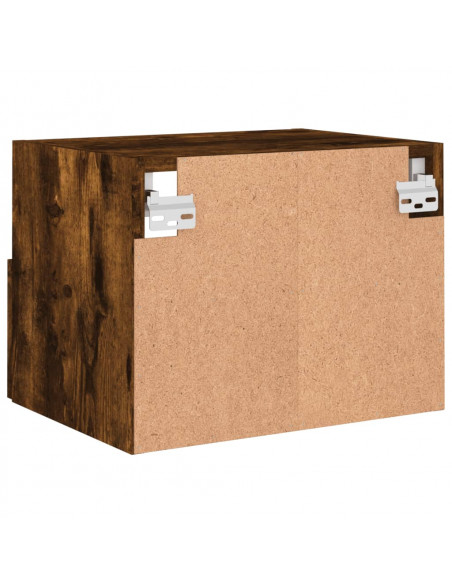 Mobili TV a Muro 2 pz Rovere Fumo 40x30x30 cm Legno Multistrato