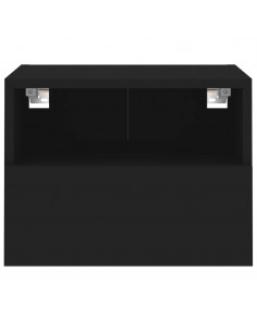 Mobile TV a Parete Nero 40x30x30 cm in Legno Multistrato 2