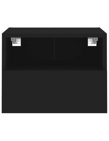 Mobile TV a Parete Nero 40x30x30 cm in Legno Multistrato