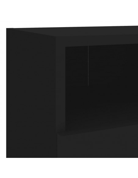 Mobile TV a Parete Nero 40x30x30 cm in Legno Multistrato