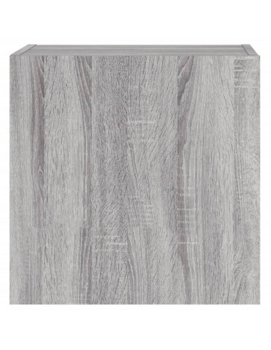 Mobili TV Muro 2pz Grigio Sonoma 40,5x30x40cm Legno Multistrato