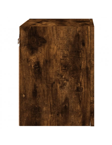 Mobili TV Parete 2pz Rovere Fumo 40,5x30x40cm Legno Multistrato