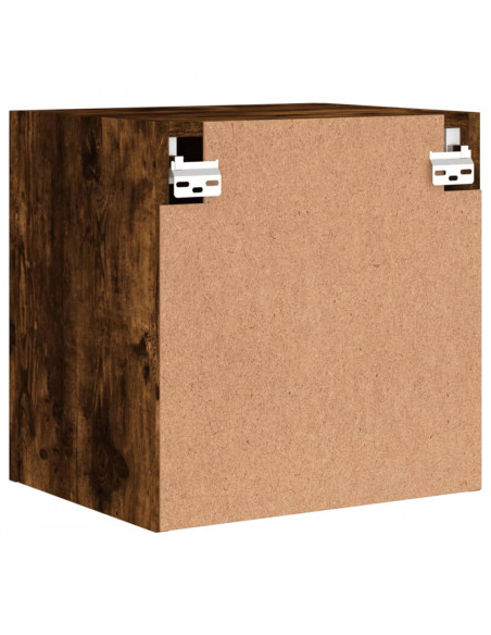Mobili TV Parete 2pz Rovere Fumo 40,5x30x40cm Legno Multistrato