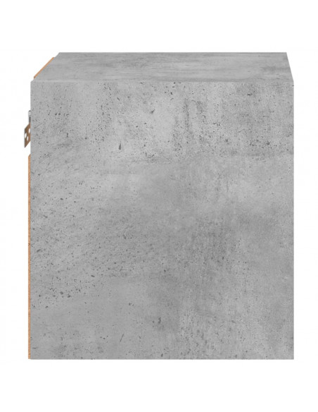 Mobile TV a Parete con Luci LED Grigio Cemento 30x28,5x30 cm