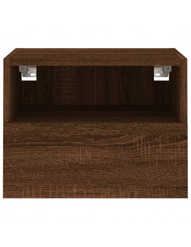 Mobile TV a Parete Rovere Marrone 40x30x30 cm Legno Multistrato