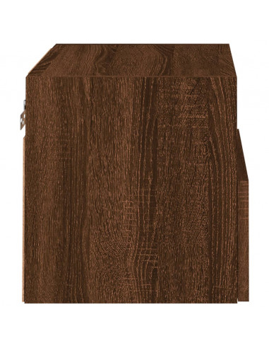 Mobile TV a Parete Rovere Marrone 40x30x30 cm Legno Multistrato