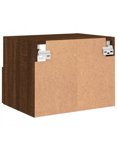 Mobile TV a Parete Rovere Marrone 40x30x30 cm Legno Multistrato