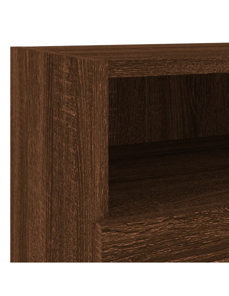 Mobile TV a Parete Rovere Marrone 40x30x30 cm Legno Multistrato