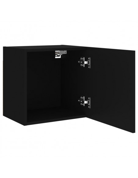 Mobili TV a Parete 2pz Neri 40,5x30x40 cm in Legno Multistrato