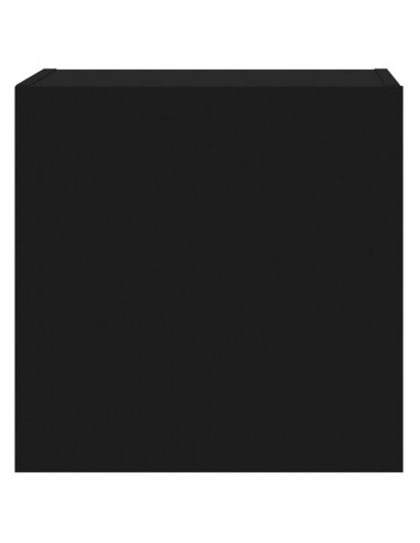 Mobili TV a Parete 2pz Neri 40,5x30x40 cm in Legno Multistrato