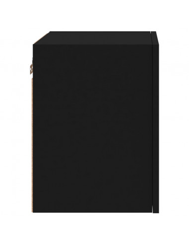 Mobili TV a Parete 2pz Neri 40,5x30x40 cm in Legno Multistrato