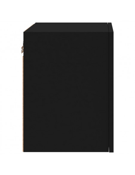 Mobili TV a Parete 2pz Neri 40,5x30x40 cm in Legno Multistrato