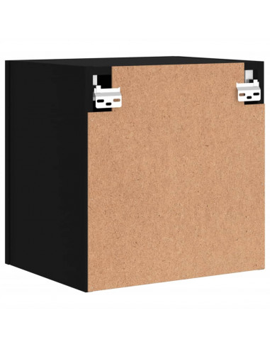 Mobili TV a Parete 2pz Neri 40,5x30x40 cm in Legno Multistrato