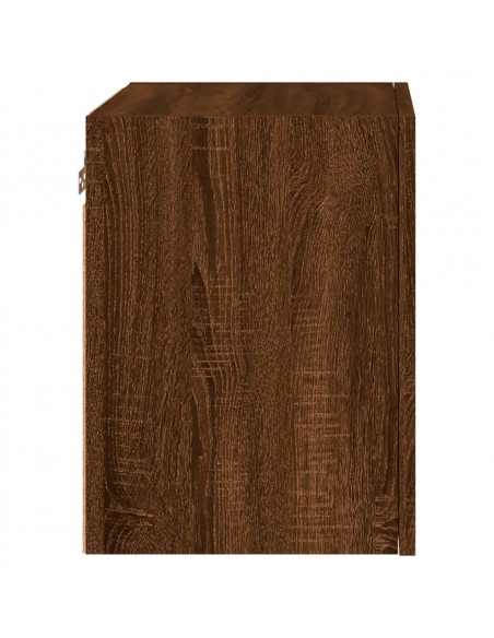 Mobile TV Parete Rovere Marrone 40,5x30x40 cm Legno Multistrato