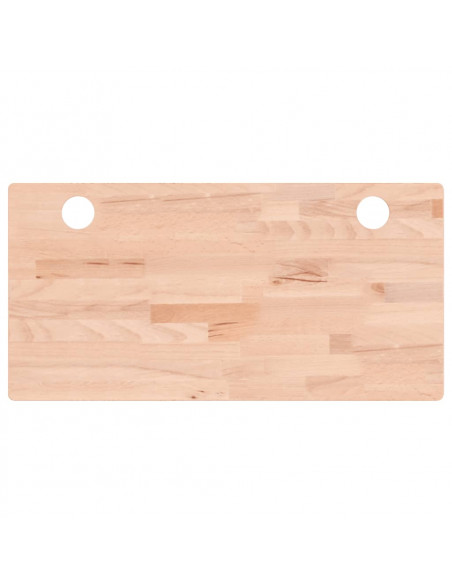 Piano Scrivania 80x40x4 cm in Legno Massello di Faggio
