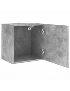 Mobili TV Muro 2pz Grigio Cemento 40,5x30x40 Legno Multistrato 2