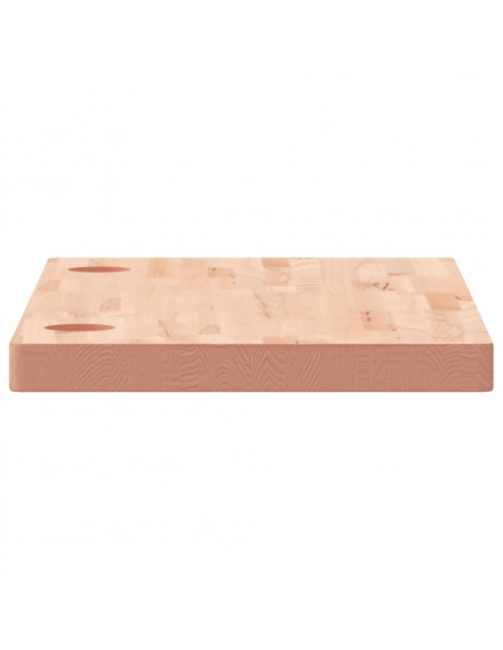 Piano Scrivania 80x40x4 cm in Legno Massello di Faggio