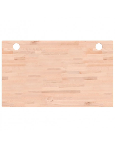 Piano Scrivania 100x60x2,5 cm in Legno Massello di Faggio