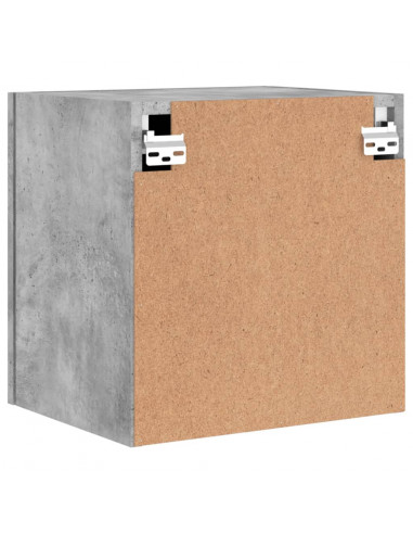 Mobili TV Muro 2pz Grigio Cemento 40,5x30x40 Legno Multistrato