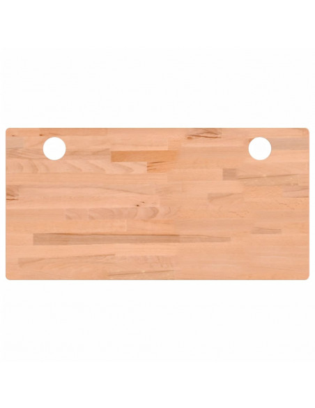 Piano Scrivania 100x50x2,5 cm in Legno Massello di Faggio