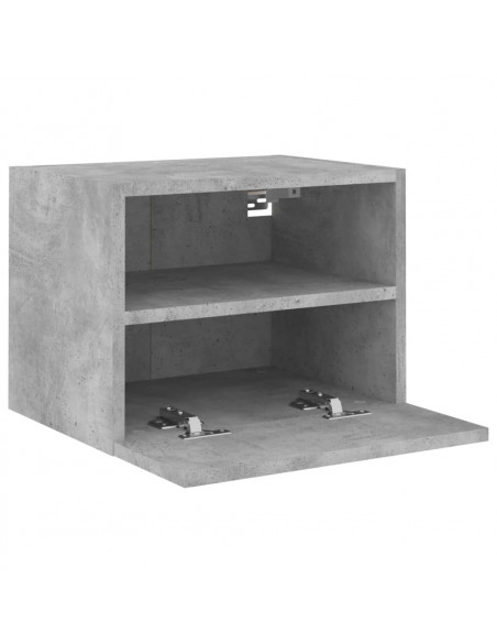 Mobili TV Muro 2pz Grigio Cemento 40x30x30 cm Legno Multistrato