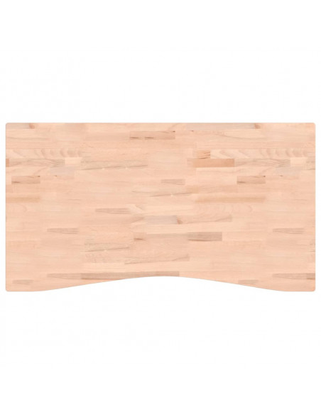 Piano per Scrivania 110x(55-60)x2,5 cm Legno Massello di Faggio