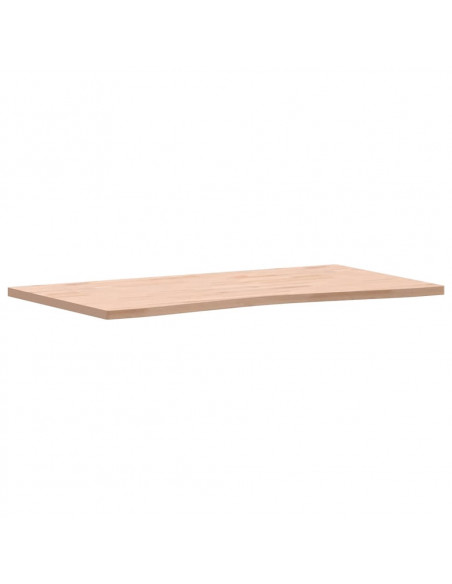 Piano per Scrivania 110x(55-60)x2,5 cm Legno Massello di Faggio