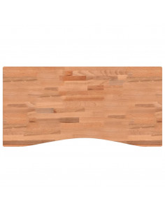 Piano per Scrivania 100x(45-50)x2,5 cm Legno Massello di Faggio 2