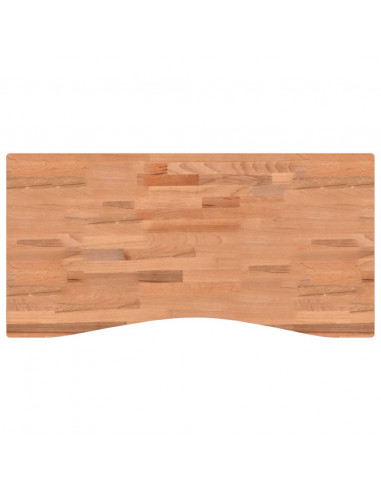 Piano per Scrivania 100x(45-50)x2,5 cm Legno Massello di Faggio