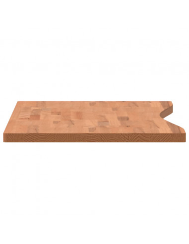 Piano per Scrivania 100x(45-50)x2,5 cm Legno Massello di Faggio