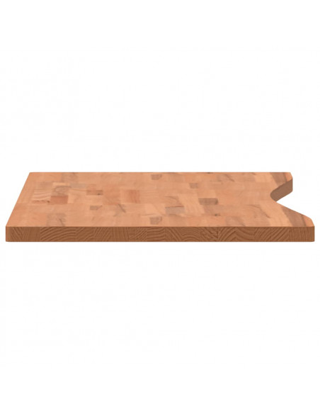 Piano per Scrivania 100x(45-50)x2,5 cm Legno Massello di Faggio