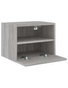 Mobili TV Muro 2pz Grigio Sonoma 40x30x30 cm Legno Multistrato 2