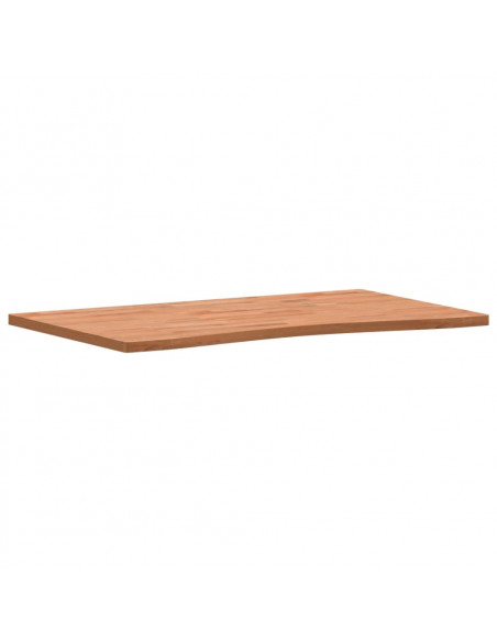 Piano per Scrivania 100x(55-60)x2,5 cm Legno Massello di Faggio