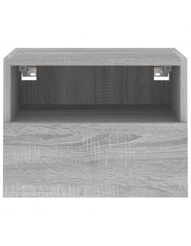 Mobili TV Muro 2pz Grigio Sonoma 40x30x30 cm Legno Multistrato