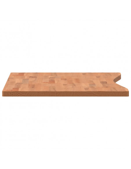 Piano per Scrivania 100x(55-60)x2,5 cm Legno Massello di Faggio