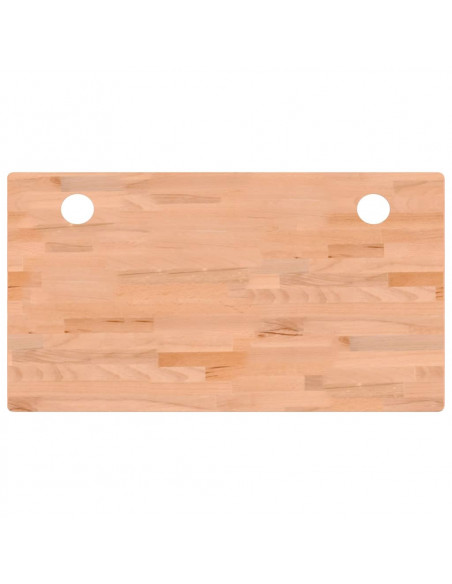 Piano per Scrivania 110x60x1,5 cm in Legno Massello di Faggio