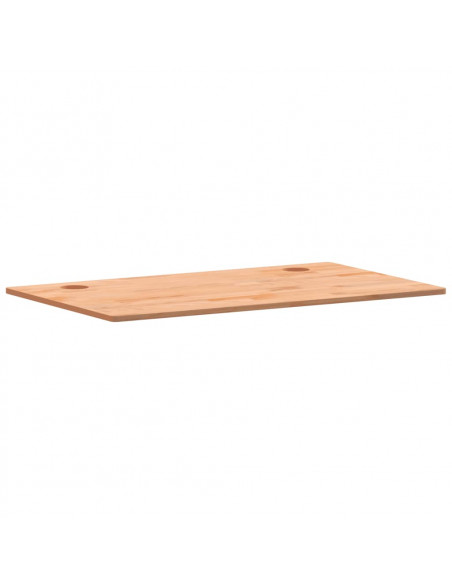 Piano per Scrivania 110x60x1,5 cm in Legno Massello di Faggio