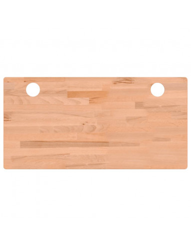 Piano Scrivania 100x50x4 cm in Legno Massello di Faggio