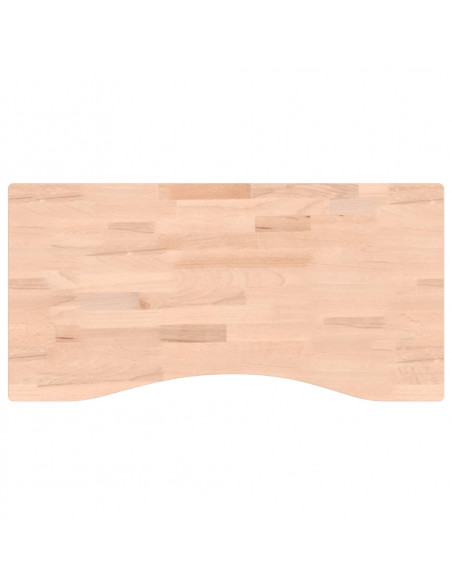 Piano per Scrivania 80x(36-40)x4 cm Legno Massello di Faggio