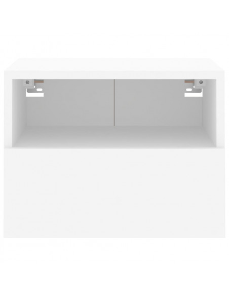 Mobili TV a Parete 2pz Bianchi 40x30x30 cm in Legno Multistrato
