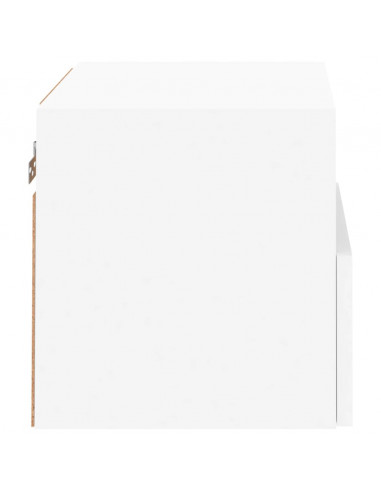 Mobili TV a Parete 2pz Bianchi 40x30x30 cm in Legno Multistrato