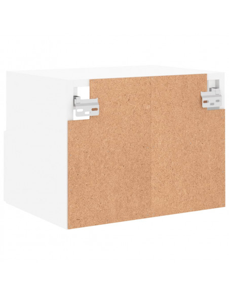 Mobili TV a Parete 2pz Bianchi 40x30x30 cm in Legno Multistrato
