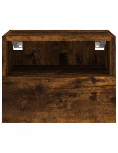 Mobile TV a Parete Rovere Fumo 40x30x30 cm in Legno Multistrato